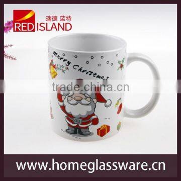 Santa and Snowman Ceramic Christmas Mugs for Coffee or Hot Cocoa photo-4