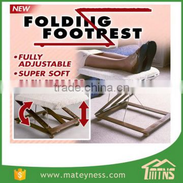 3-Way Folding Wooden Footrest Adjustable Foot Stool