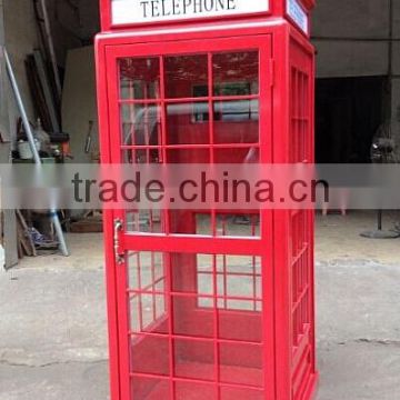 Freestanding metal public Mobile telephone booth