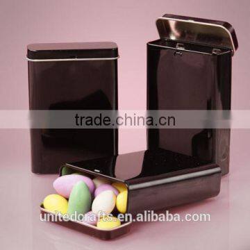 4 Blank Tall Metal Tin(Black) Box Survival Kit Container Storage Travel New photo-3