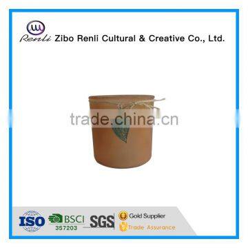 Amber Cylinder Glass Vases Centerpieces With Metal Decoration photo-2