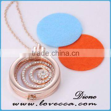 2017 Beautiful Hollow Design Essential Oil Diffuser Perfume Necklace For Locket photo-4
