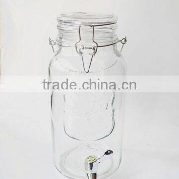 Ice Cold Airtight Portico Glass Drink Dispenser With Metal Clip Top Lid photo-3