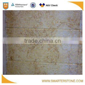 Sunny beige marble stone wall tile with grooves