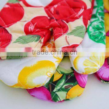 Printed Heat Resistant Grill Microwave Oven Gloves Wholesale Cotton Oven Mitts photo-5