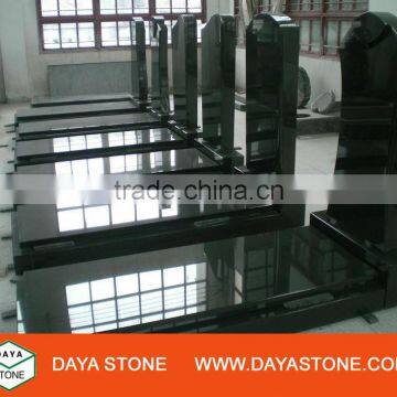 High polished Shanxi black granite tombstone