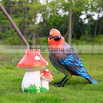 Factory Promotion Life Size Resin Parrot Fiberglass Animals for Sale