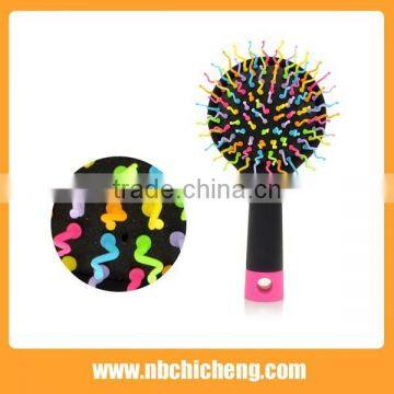 New Rainbow Magic Hair Comb Curl Straight Massage Comb Brush Mirror Styling Tools photo-4