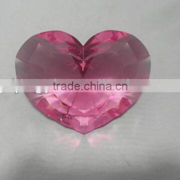 China new style acrylic colourful crystal heart-shaped promotion wedding gift