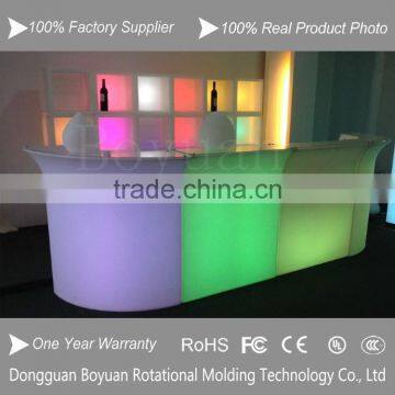 Rotational molding plastic LED bar reception counter, led bar desk