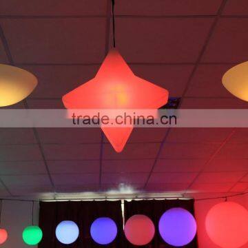 Plastic led light illuminated ball, led table lamp, birthday party ceiling lamp