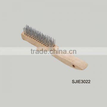 2016 the newest US style Steel Wire brass wire scratch brushes with wooden handle