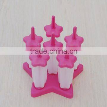 Hotsale Customized LOGO Flower Shape Plastic Popsicle Mold