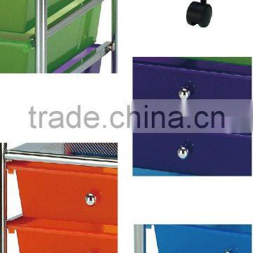 8-tier Plastic Storage Rack Cart With Drawers #GOB-336 photo-2