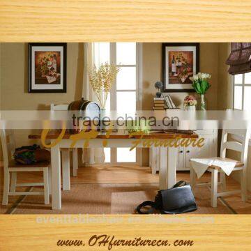 Hot Sale Oak Wood Dining Table and Chair Solid Wood Furniture White Chair Table photo-6