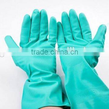 Green Nitrile Washing Up Household Rubber Gloves