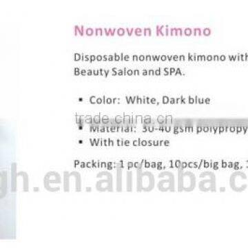 Disposable Non woven kimono with belt