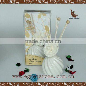 Family Decorative With Rattan Sticks Ceramic Aroma Diffuser photo-4