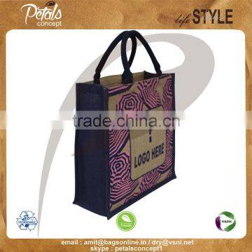 PP Laminated Jute Tote Bag With Padded Rope Handle photo-2
