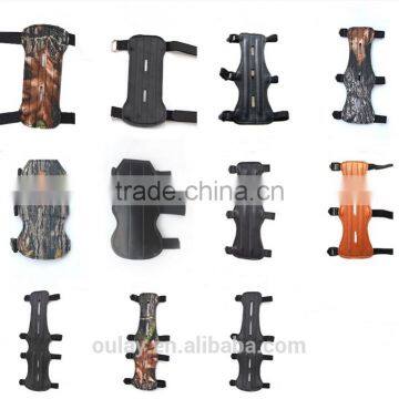 PU And Cowhide Archery Hunting Safe Arm Guards With 2 ,3 and 4 Straps