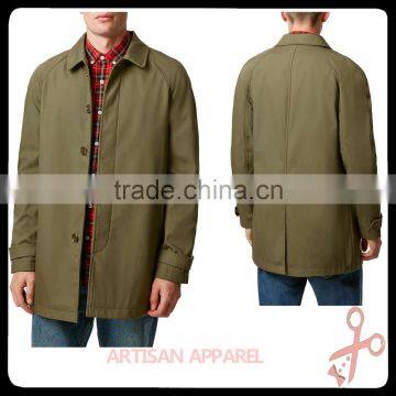 OEM Khaki Single Breasted coats 2015 winter keep warm fleece jackets heavy men coat wholesale