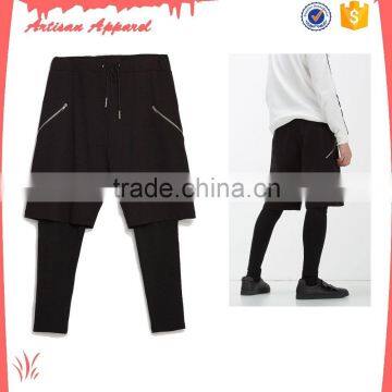 OEM shorts with zips and leggings underneath training shorts wholesale