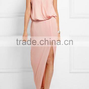 Ladies Western Designs Dress Gathered Twill Gown Evening Cocktail Dresses 2016 HSD5456