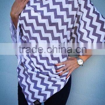 Zigzag stylish nursing cover, nursing scarf