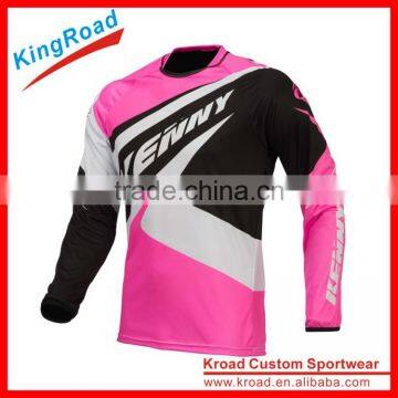 100%polyester Coolmax downhill mountain bike jersey