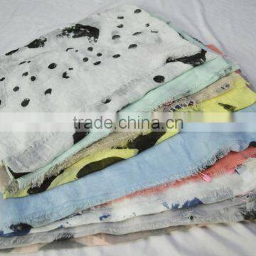 Fashion New Summer Lady Print Floral Dot Rayon 100%viscose Hot Scarf photo-3