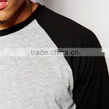Mens Long Raglan T-shirt Long Sleeve T-shirt Wholesale photo-3