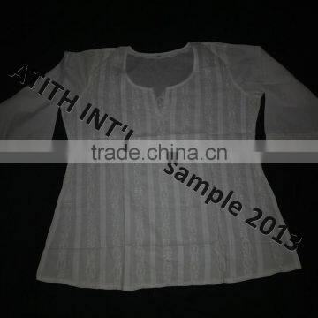 Cotton Embroidered Ladies Kurtis photo-3