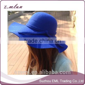 High quality wool felt women hat/ wide brim wool felt hat wool hat