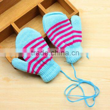 TC13027 2016 New Fashion String Knit Kids Mitten Cheap Winter Warm Fingerless Kid Gloves Wholesale photo-5