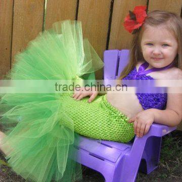 handmade girls crocheted mermaid tail dress