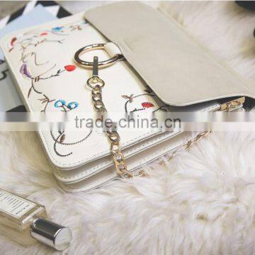 Zm50366b Wholesale Fashion Embroidery Women Bags Trendy Chain Lady Single Shoulder Bag photo-4