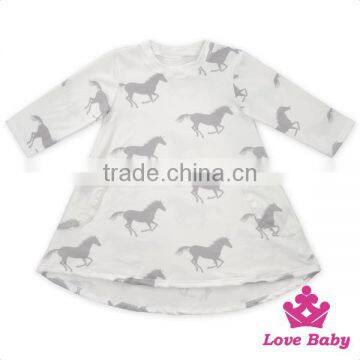 FAUX SUEDE Evening Dress Long Sleeve Printed High-Low With 2 Pockets Latest Frock Designs photo-2