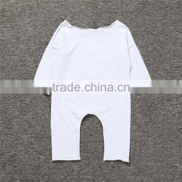 S17540A Cute Newborn Baby Girls Clothes With Long Sleeve Cotton Letter Printed Romper photo-4