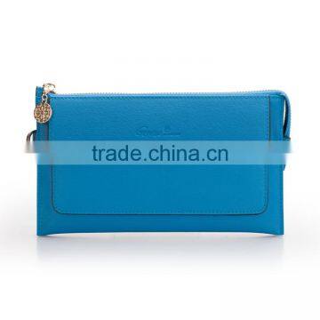 Wholesales Guangzhou Genuine Cow Leather Ladies Envelope Clutch Bag Women Clutch HandBag