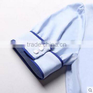 Custom High Quality Korea Design Female Uniform Fancy Blouse Designs Top Blouse photo-5
