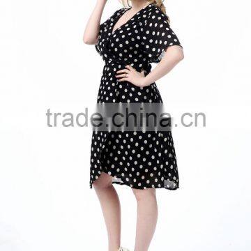 2016 Sexy Summer Ladies Lace Dress Hollow Dress Plus Size for Fat Women photo-4