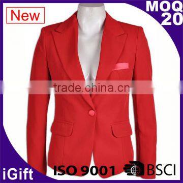 SA8000/BSCI Italian style customized slim fit school uniform latest women blazer design