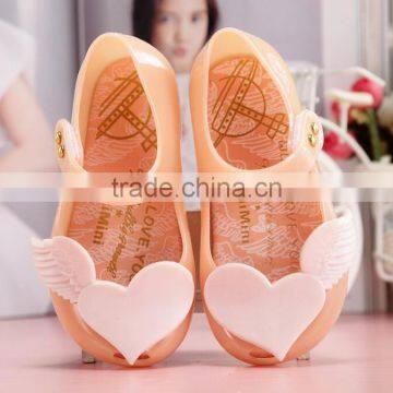 Soft Melissa Shoes for Girls, Heart Design Mini Melissa Shoes