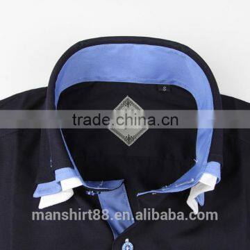 Button Down Stripe Men Shirt Dress Shirt Spandex /cotton photo-2