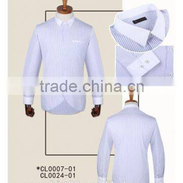 100% Cotton Blue Poplin Custom Made to Measure Custom Mens Dress Shirt photo-2