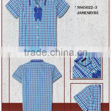 2016 New Fashionable 100% Cotton Checked Kids Shirts photo-4