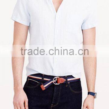 2015 SHORT-SLEEVE LINEN SHIRT men shirt cotton slim fit casual shirts for men