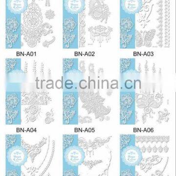 Custom Temporary Bridal White Lace Tattoos photo-2