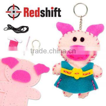 Craft Toy Kit do it Yourself Toy Sewing Piggy Keychain Benefit Price photo-3