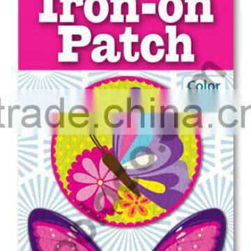 mini color Iron on PU patches colorful patch for clothing